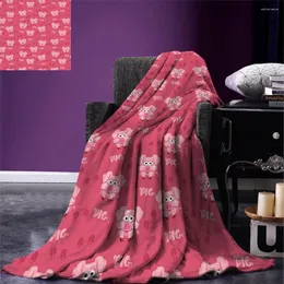 Cobertores decoração de porco arremesso de cobertor quadrado animando uma saudação correndo em direção a humor obras de arte para o sofá da cama