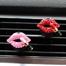 Interior Decorations Sexy Lip Car Accessories For Girls Decor Aroma Diffuser Flavorings In Auto Decoration Lipstick Air Vent Clip