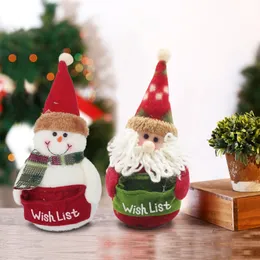 Juledekor dvärgdocka snögubbe Santa Claus Pendant Plush Toy Cute Presents Ornaments Xmas Tree Decorations Merry Party Soft Djur Gifts Sea B5