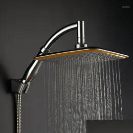 Bathroom Shower Heads Inch Chrome Finished Wall Mounted Brass Shower Arm Add Trathin Square 9 Head 2 Conversion Of Rod Drop Delivery Dhajw