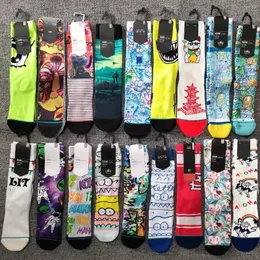 Herrstrumpor Autumn Winter Knee High Long Men Women Sport Sock Novelty Design Print Hip Hop Basketball Skateboard Cycling Running Running