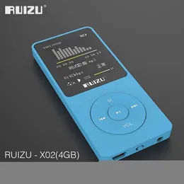 MP3 MP4 -spelare 100% original engelsk version ultratin med 4 GB lagring och 1,8 tum skärm Ruizu x02 Musikljud 221101