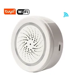 أنظمة الإنذار Tuya Smart Life WiFi USB Siren Detector Sensor Wireless Sound Light 221101
