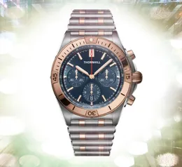 Czysta fabryka zegarki ze stali nierdzewnej 42mm mechanizm chronografu kwarcowego mężczyźni Lumious roczne eksplozje highend logo na zamówienie luksusowa aktualizacja zegarki na rękę zegar
