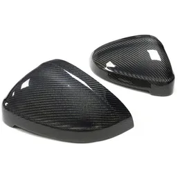 Auto Glänzende Carbon Faser Seite Flügel Spiegel Abdeckung für Audi A4 A4L S4 RS4 A5 S5 RS5 B9 2017-2022 rück Shell Caps