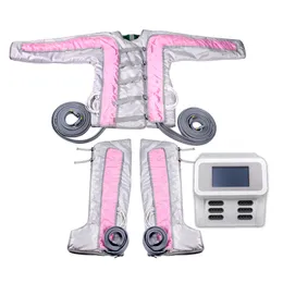 Helkroppsskalande massager Professionell viktminskning Presoterapia Lymfatisk 24 Airbags Pink Green Bastu Suit Leg Therapy Massage Pink Color