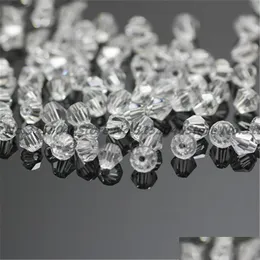 Andra 100st Clear White Color 4mm Be Crystal Beads Glass Loose Spacer Diy Jewelry Drop Delivery 2022 Fyndkomponenter DHFMJ