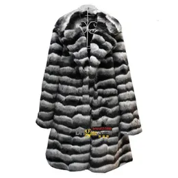 LuxuryWomen's Fur Faux S-6XLファッションコート女性秋と冬の模倣ミンクスリムミディアムレングストレンチ