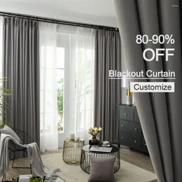 Curtain CDIY High Quality Modern 80%-90% Blackout Curtains For Living Room Bedroom Window Kitchen Drapes Panel Custom