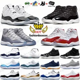 11 개의 농구화 Mens Cool Grey Bred Concord Cherry Win 82 Jubilee 25 주년 기념 UNC Heirss Metallic Silver 11s 여성 트레이너 스니커즈