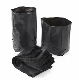 Planters Pots PE Plastic Nursery Bags with Breathable Hole Thicken Permeable Growing Bags Garden Seedling Cultivation Transplanting