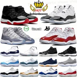 Jumpman 11s Men Sapatos de basquete masculino Cherry Cool Gray 25th Anniversary UNC vence como 82 96 72-10 Gamma Blue 11 Concord Space Jam Sports Heirss Sneakers
