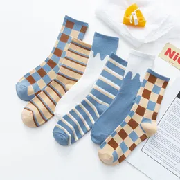 Socken Kinder Mittelrohr Herbst und Winter British Fashion Checker Street Sports