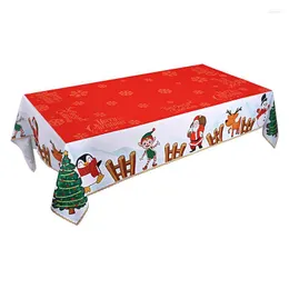 Toalha de mesa de natal toalha de mesa retangular corredor longo capa impermeável resistente a manchas para festa de natal