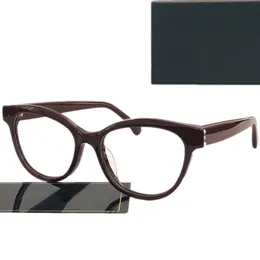 2022 HC desig Women Small Cateye Solglasögon Frame 3C440 Italien Importerad ren-plank Fullrim Artifpearl dekorerad 51-18-140 för receptglasögon Fullset Case