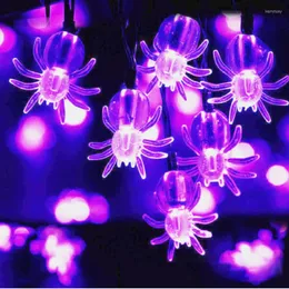 Saiten Halloween schreckliche Spinne Stil Licht 10ED batteriebetriebene LED-Fledermäuse Lichterketten für Party-Yard-Dekorationen