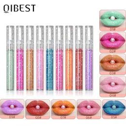 QIBEST 9 Colors 3D Mirror Lip Gloss Glaze Sexy Radiant Shimmer Women Plump lipgloss Moisturizer Long Lasting Lipstick