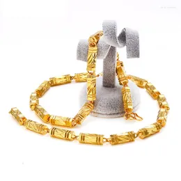 Kedjor 6mm 60 cm Etiopiska halsband Män guldfyllda smycken Brasilien Arab/afrikansk/Etiopien/Indien/Kuba Hexagon Column Chain Man