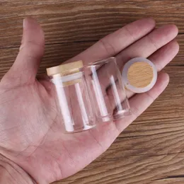 Storage Bottles 12pcs 20ml 30 50mm Small Transparent Glass Jars Vials Terrarium With Bamboo Lids For Art DIY Crafts Wedding Favors