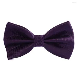 Bow Ties Pink Plaid Solid Men's Self Tie Jacquard Woven Wedding Party Bowtie Men Butterfly Necktie