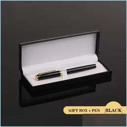 Kugelschreiber Kugelschreiber Metallstift Geschenkset 0 5 mm Schwarz Luxus individuelles Logo Werbekugel für Schüler Schreibwaren Offi Dhsi8