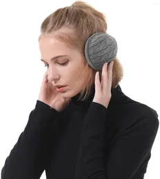 Berets AZUE Soft Fleece Plush Ear Muffs For Winter Women - Warmer Foldable Earmuffs Knit Furry Men Kids