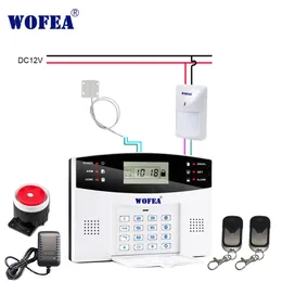 Alarm systems Wofea Home Security GSM System With Wired Type Door PIR Sensor 7 Zone 99 Wireless zone 221101