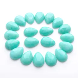 Naturliga Amazonite Gemstones Teardrop 13x18mm Cabochon Inga hål Lösa pärlor för DIY -smycken tillverkar örhängen armband halsband ringar tillbehör U3288