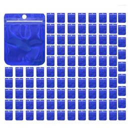 Jewelry Pouches 100x Self Plastic Bag Zipper Lock Bags Clear PVC Anti Tarnish Rings Earring Bracelet Packing Storage Pouch