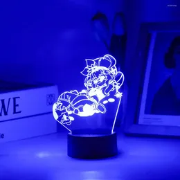 Nachtlichten Genshin Impact Dori Light For Kids 3D USB LED Game Character Model Lamp Kinderen Verjaardag Geschenk Slaapkamer Decoratie Collei