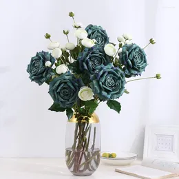 Dekorative Blumen Simulation Ölgemälde große Rose Home Wohnzimmer Esstisch Hochzeit Dekoration gefälschte künstliche hohe Qualität