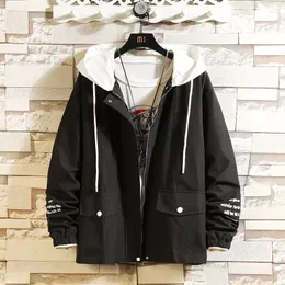 Herrjackor Mänjacka 2022 Spring Casual Male Hooded Windbreaker Bomber Man Coats Fashion Women