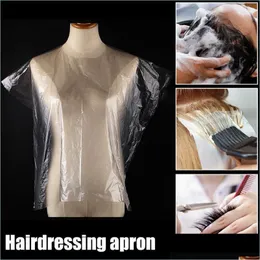 Aprons Disposable Waterproof Hair Salon Capes Washing Pads Shampoo Cape Barber Hairdresser Hairdressing Cutting Gown Drop Delivery 2 Dhcb1