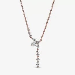 Snowflake Stars Pendant Necklace Silver Charm örhängen Diy Fit Pandora Style Chain Jewelry