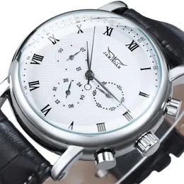 Armbandsur minimalistiska klockor Automatiska mode Mekaniska klockor Mens Luxury Brand Leather Strap Wristwatch Classic Zegarek Meski 221031
