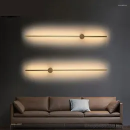 Lampy ścienne nordyckie minimalistyczne lampa paska salonu sypialnia nocna nowoczesna linia LED sconce opraw oświetleniowy