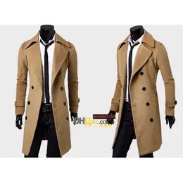 LuxuryMens Designer Clothing Trench Coats Winter Fashion Single Breasted Cashmere Jacket Men Overcoat