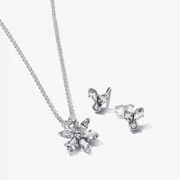 Snowflake Novos Brincos Pingente Pingente Studs Diy Fit Pandora estilo mulheres j￳ias de grife