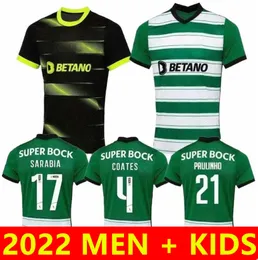 22 23 Sporting CP Lisboa Soccer Jerseys Lizbon Jovane Sarabia Vietto Coates Acoates Home na dniu 3 2022/2023 Koszulka piłkarska Męs
