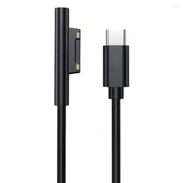 Datorkablar 1,5 m USB C Str￶mf￶rs￶rjning PD Snabb laddarekabel f￶r Surface Pro 7 6 5 4 Bok/bok 2 Adapter