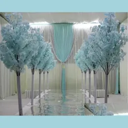 Düğün Süslemeleri 1 5M 5 Feet Yükseklik Beyaz Yapay Kiraz Çiçeği Ağacı Roman Sütun Yolu Düğün Alışveriş Merkezi için Kurşunlar Açılan Sahne DRO DHALP