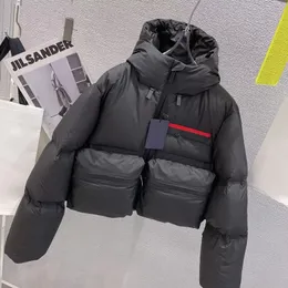 Damenmäntel, Damenmantel, Designer-Damenparka, Puffermäntel, Daunenjacken mit Kapuze, Parkas mit Kapuze, kurz, modisch, langärmelig, Tasche, Reißverschluss, Baumwolle, Windjacke, 20er Jahre