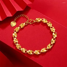 Link Bracelets Luxury 18k 골드 여성 보석 Accesorios Mujer Clover Bracelet Plated 2022 파티 선물