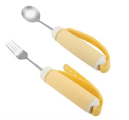 Eating Spoon Fork Set Convenient Removable Flexible Rotating Utensil for the Elderly Disability Arthritis Parkinson Adults Kids