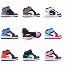 Boy Girl's Jumpman 1 High MID Low OG basketball Shoes Athletic Sneakers Running Shoe Fleece Lined Sports Torch Hare Game Royal Pine Green Court Mocha Smoke Grey Gym Red