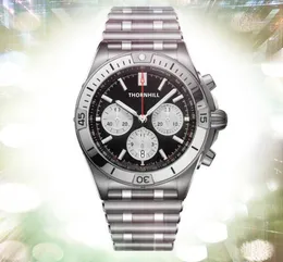 きれいな工場のステンレス鋼の時計42mmクォーツクロノグラフムーブメントメンラミアス格好良いカスタマイズされたロゴ高級アップグレード腕時計ギフト