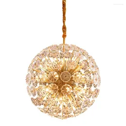 Chandeliers Flower Design Bedroom Gold Chandelier LED Hanglamp AC110v 220V Dining Room Luminaire Suspendu