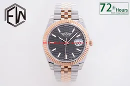 Orologio EWF TH-11.7MM President Datejust 41mm 126331 Quadrante grigio ARDESIA CAL.3235 Meccanico automatico 72 ore di accumulo di energia 904L Orologi da uomo da uomo Two Tone Rose Gold