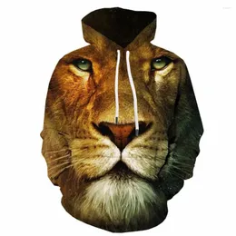 Herren Hoodies 3D Lion Sweatshirts Männer Tier Kapuze Casual Galaxy Hoody Anime Lustige Sweatshirt Gedruckt Langarm Winter Tasche