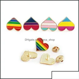 Szpilki broszki piny biżuteria Rainbow Enamel LGBT dla kobiet mężczyzn Mężczyzn Gay Lesbian Pride Lapel Badge Mash